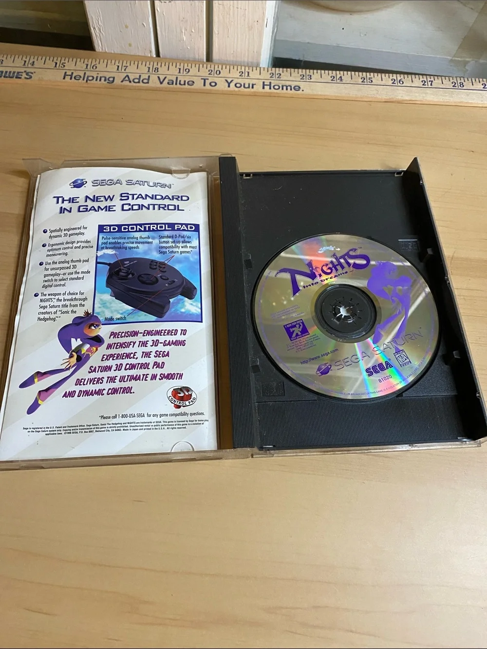 Saturn NiGHTS into Dreams Sega Saturn game read vintage